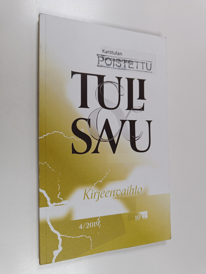 Tuli & savu 1/2019 : Kirjeenvaihto
