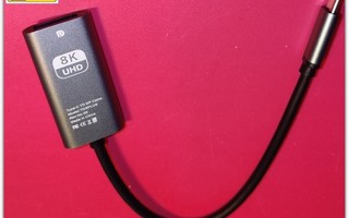 Uusi 8K@60hz/4K@120Hz USB C - DisplayPort -adapteri #29394