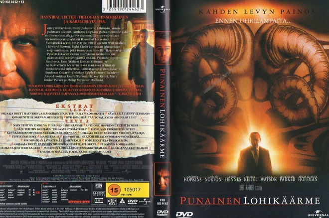 Punainen Lohikäärme-Red Dragon	(4 169)	K	-FI-	suomik.	DVD	(2