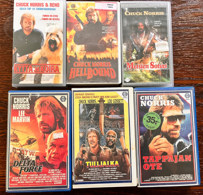 Chuck Norris VHS kokoelma x 6 !