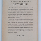 Marja Nurmikka : Syyskuu : runoja - pikkukuva 2