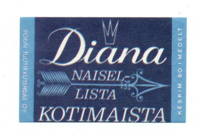 Porin Tulitikkutehdas DIANA Naisellista kotimaista.