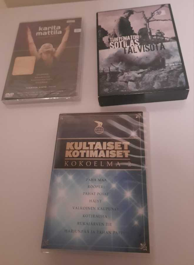 Kotimaisia leffabokseja ja Karita Mattila 10e / kpl