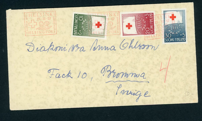 FDC 1957 Punainen Risti ( PR )