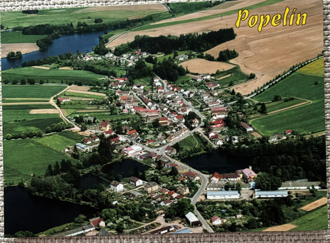Ilmakuva Obec Popelin, Tšekki (erityisen upeat postimerkit)