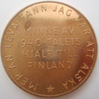 VANHA Mitali Ruotsin Apu Suomelle 1940-luvulla - pikkukuva 2
