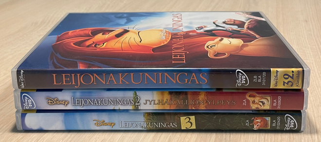 Walt Disney: Leijonakuningas Trilogia (1994-2002) 3DVD