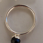 Spinning jewelry 925 hopea sormus onyx kivellä. Koko 16 - pikkukuva 5