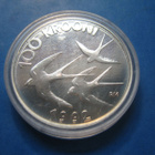 Viro 100 krooni hopea juhlaraha Rahauudistus - 1992 PROOF - pikkukuva 2