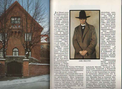 Armfeltintie 8 : talo ja sen tekijä, EläkeIlmarinen 1987,sid