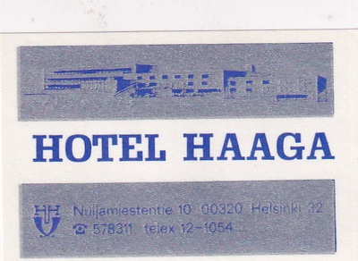 Helsinki, Hotel Haaga   4/16