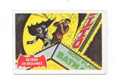 1966 Topps Batman Red #44A Batman on Broadway