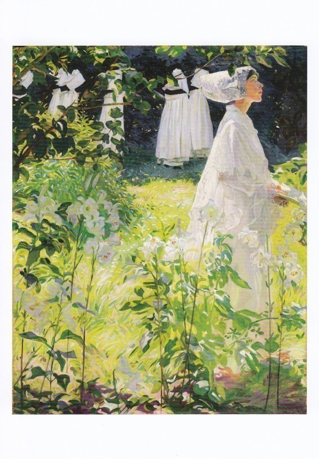 William John Leech: Luostarin puutarha (postikortti)