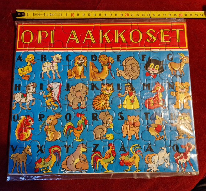 Opi aakkoset vintage palapeli. Paletti 4058
