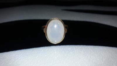 Vintage Gold double Kuukivi sormus 60 luvulta