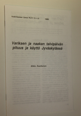 Mikko Raatikainen : Variksen ja naakan talvipäivän pituus...