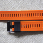 22mm Silikoni urheiluranneke musta/oranssi - pikkukuva 2