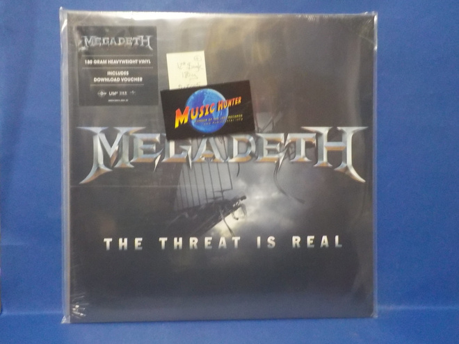 MEGADETH - THE THREAT IS REAL UUSI EU 2015 12" SINGLE LP +