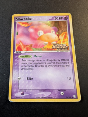 Slowpoke reverse holo Pokemon Team Rocket Returns