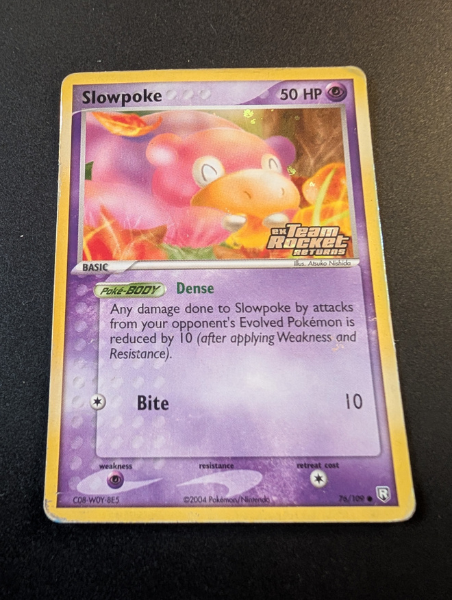 Slowpoke reverse holo Pokemon Team Rocket Returns