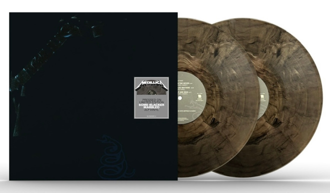 METALLICA : Metallica - 2LP, LTD, Some Blacket Marbled, uusi