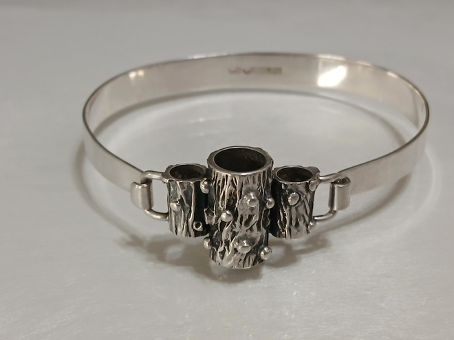 Vintage Design Jalosepot Oy hopea rannekoru Jase 813H O7