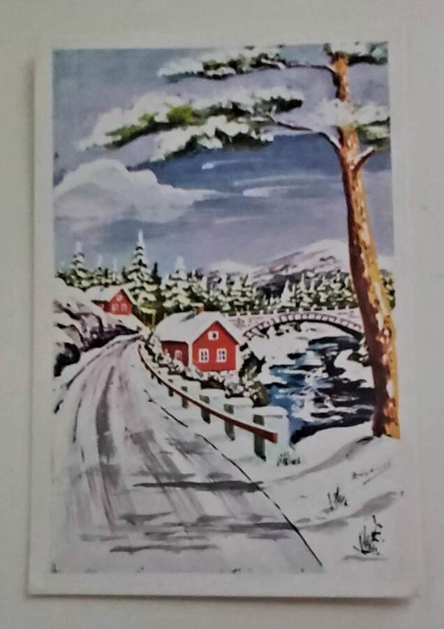 "Talot joen varrella"-KULKEMATON JOULUKORTTI