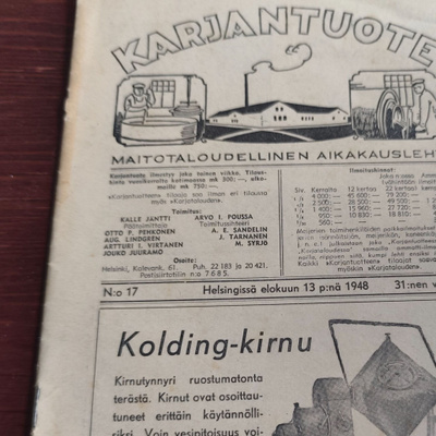 Karjantuote aikakauslehti 1948