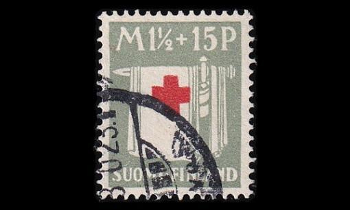 159 o Punainen risti 1 1/2mk+15p (1930)