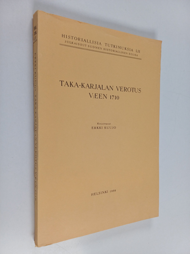 Erkki Kuujo : Taka-karjalan verotus v:een 1710