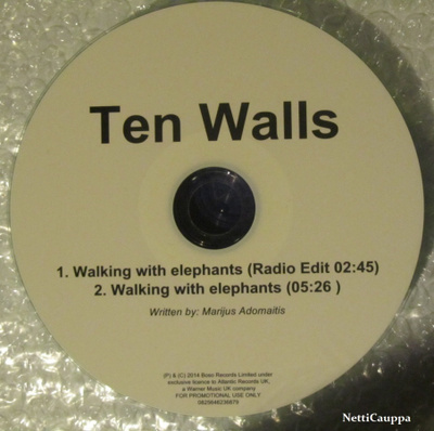 Ten Walls • Walking With Elephants PROMO CDr-Single