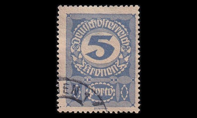 Itävalta P_89y o Porto 5 Kr harm.pap (1920)
