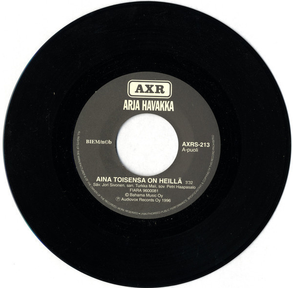 Arja Havakka / Eija Kantola :  Vinyylisingle  -  7"