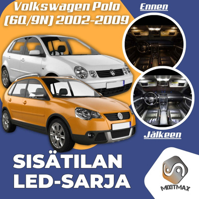VW Polo (6Q) Sisätilan LED-sarja 12-osainen