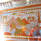 Vintage egyptiläinen metalli tarjotin 1,5 kg Pyramiidit - pikkukuva 3