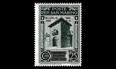 San Marino 274 ** Fasismin loppu 25C (1943)