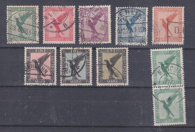 Saksa 1926 LaPe 374-381 leimattuna LaPe 150€
