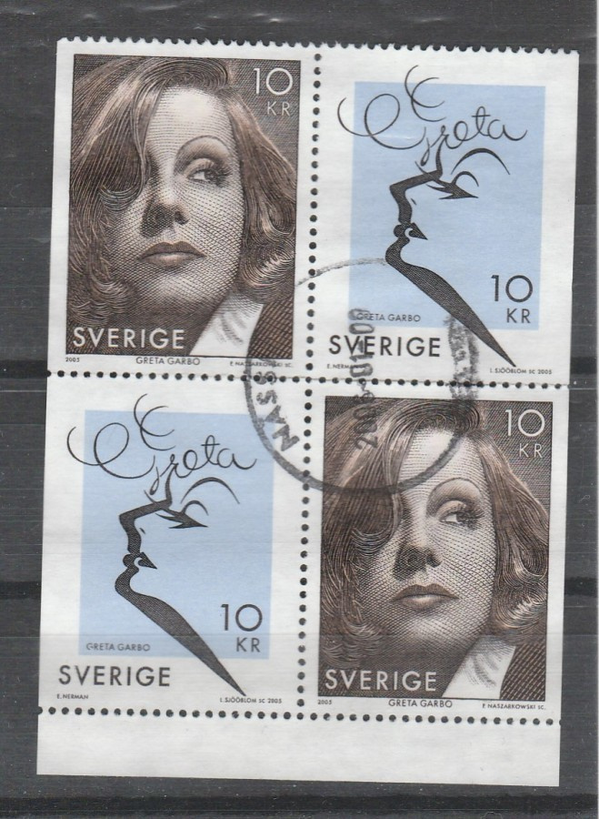 Ruotsi 2005, Greta Garbo Fa 2508+9, vihkon sivu, nelilö