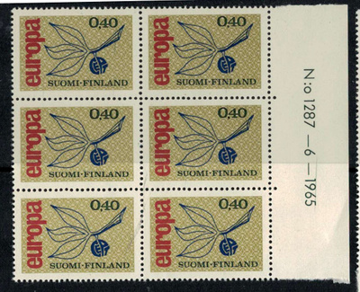 1965 Eurooppa  nro-6lo   ++