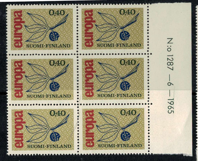 1965 Eurooppa  nro-6lo   ++
