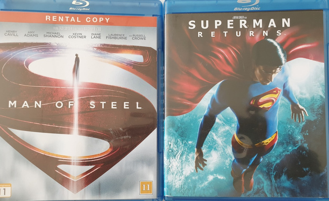 MAN OF STEEL & SUPERMAN RETURNS  BLU-RAY