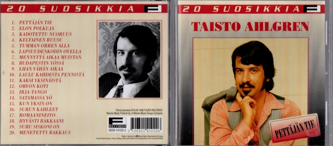 Taisto Ahlgren Pettäjän tie cd-levy