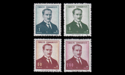 Turkki 2082-5 ** Käyttösarja Atatürk (1968)