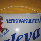 VANHA EMALOITU ISO KYLTTI HENKIVAKUUTUS KALEVA N 41 X 33 CM - pikkukuva 4