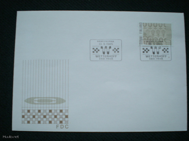 FDC Damasliina 12,00 mk 13.9.1985 - LaPe 970