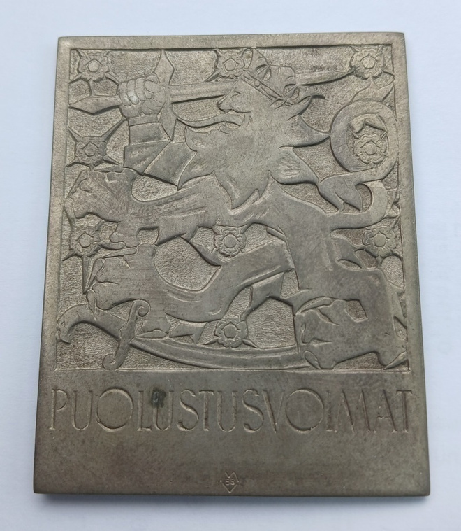 Suomen leijona , puolustusvoimat laatta