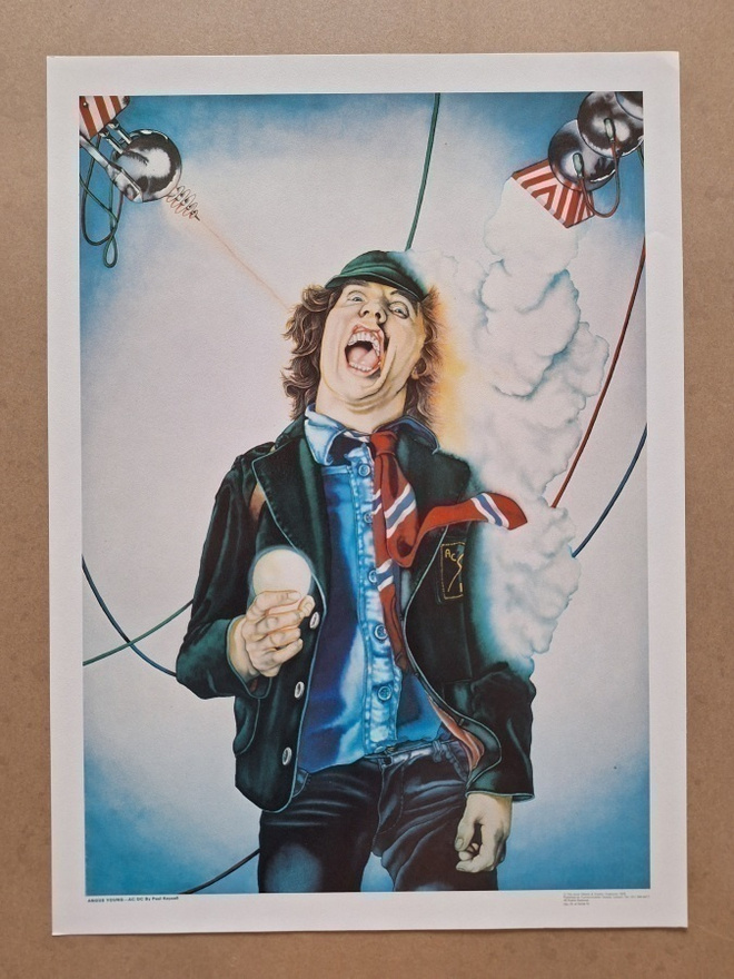 AC/DC Angus Young  Juliste 41*30 cm Vuodelta 1979 Uusi