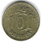 1969 10 PENNIÄ KOLIKKO KÄYTETTY - pikkukuva 1