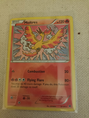 Moltres 9/124 - X&Y Fates Collide rare non holo card