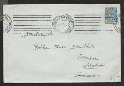 Postil. - 20p 1911 (LAPE 64) Helsinki 23.9.1914